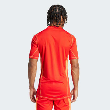 Men Football Red Tiro 24 Pro Short Sleeve Goalkeeper Jersey