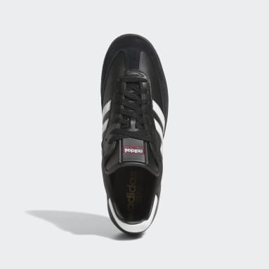 Men Football Black Samba Leather Shoes