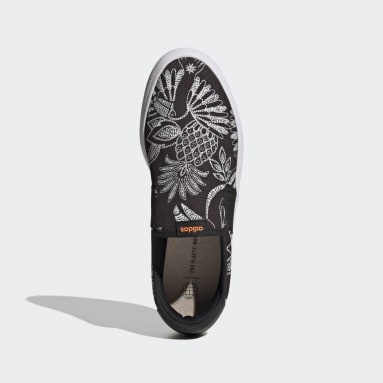 Chaussure slip-on en toile à imprimé graphique Vulc Raid3r Lifestyle Skateboarding Noir Femmes Sportswear