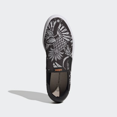 Γυναίκες Sportswear Μαύρο Vulc Raid3r Lifestyle Skateboarding Slip-On Canvas Graphic Print Shoes