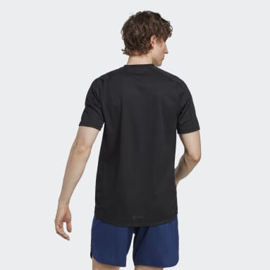 T-shirt Workout noir Hommes Entraînement