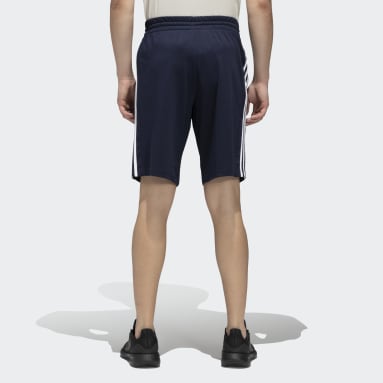 Men Training Blue 3 STRIPES SINGLE JERSEY 10 SHORTS