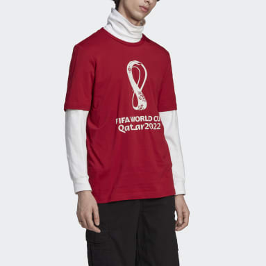 Playera Estampada Copa Mundial de la FIFA 2022™ Granate Hombre Fútbol