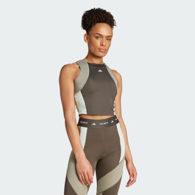 Canotta da allenamento Techfit Colorblock Crop