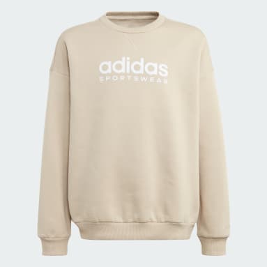 Sweat-shirt ras-du-cou molleton Enfants Beige Adolescents 8-16 Years Sportswear