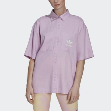 Women's Originals Purple Linen Shirt
