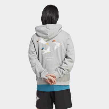 Hoodie adidas Adventure Graphic Grigio Uomo Originals