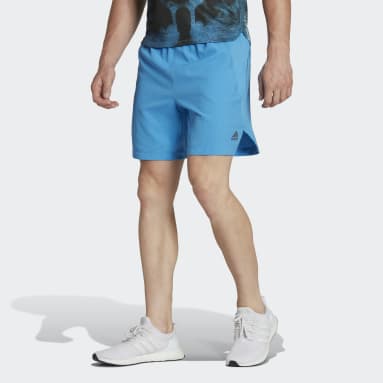 Men Training Blue HIIT Mesh Training Shorts