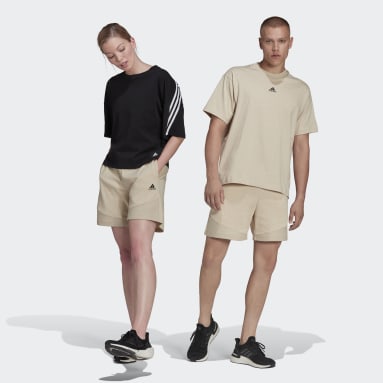 Sportswear Beige Botanical Dyed kønsneutrale shorts