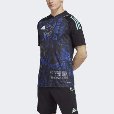 Camiseta Tiro Estampada Negro Hombre Fútbol