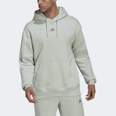Sweat-shirt à capuche en molleton de coton à emmanchures tombantes Essentials FeelVivid Vert Hommes Sportswear