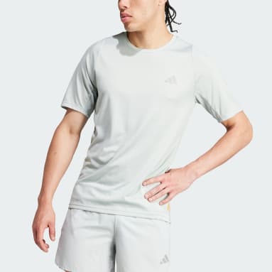 Camiseta Run Icons 3-Stripes Cinza Homem Running