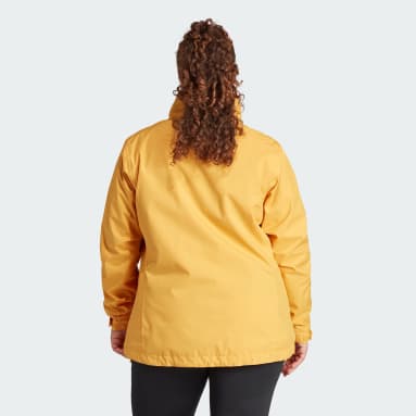 Women TERREX Yellow Terrex Multi RAIN.RDY 2-Layer Rain Jacket (Plus Size)