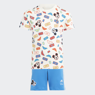 Conjunto camiseta y pantalón corto adidas x Disney Mickey Mouse Blanco Niño Sportswear