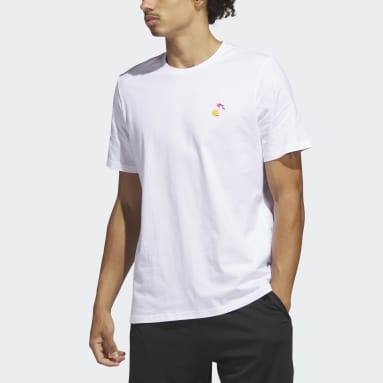 Remera Lil Stripe Spring Break Graphic Short Sleeve Basketball Blanco Hombre Básquet