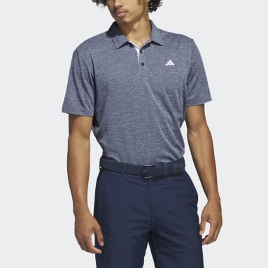 Men Golf Blue Drive Heather Golf Polo Shirt