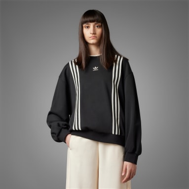 Frauen Originals adicolor 70s 3-Streifen Sweatshirt Schwarz