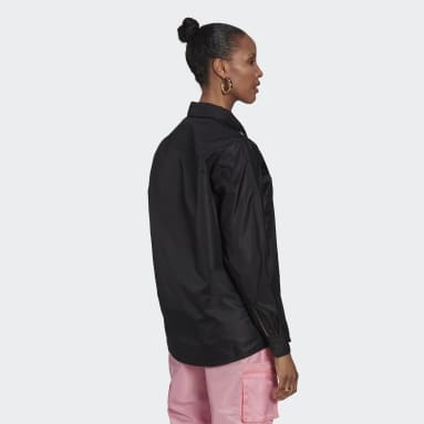 Camisa de Nylon Manga Larga Negro Mujer Originals