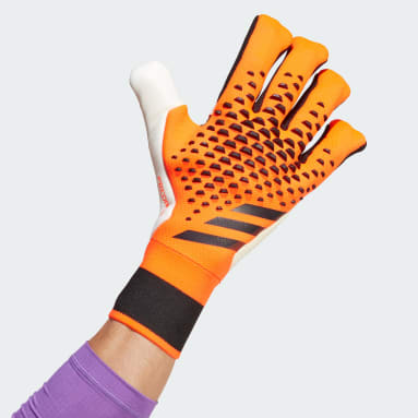 Football Orange Predator Pro Promo Fingersave Goalkeeper Gloves