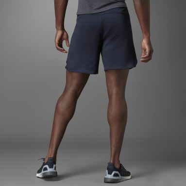 Men Weightlifting Blue Designed for Training Shorts