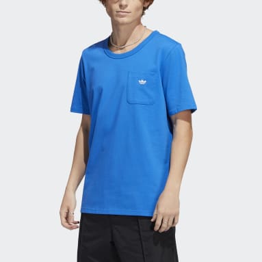 Camiseta Shmoofoil Heavyweight Pocket Azul Hombre Originals