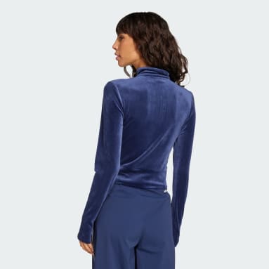 에센셜 벨벳 피티드 트랙 탑