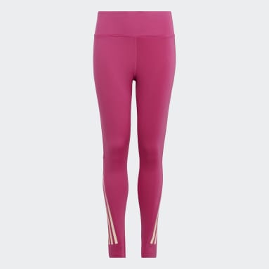 Dívky Sportswear růžová Legíny AEROREADY 3-Stripes High-Rise 7/8 Optime Pocket