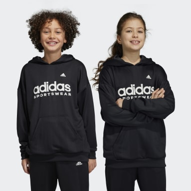 Youth 8-16 Years Sportswear Black Soccer Celebration Hoodie