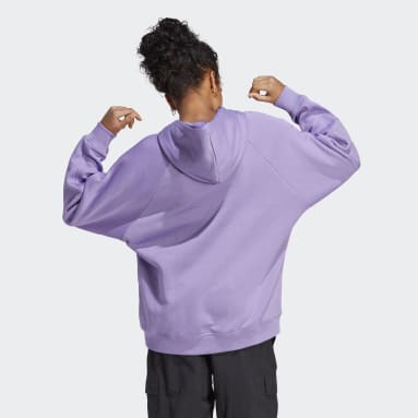 Polerón con Capucha Boyfriend ALL SZN Tela Fleece Morado Mujer Sportswear