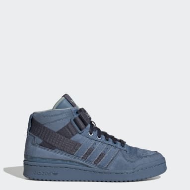 Men Basketball Blue Forum Mid Parley Shoes