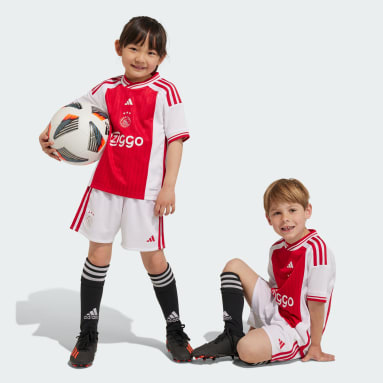 Divisa Mini Home 23/24 Ajax Amsterdam Bianco Bambini Calcio