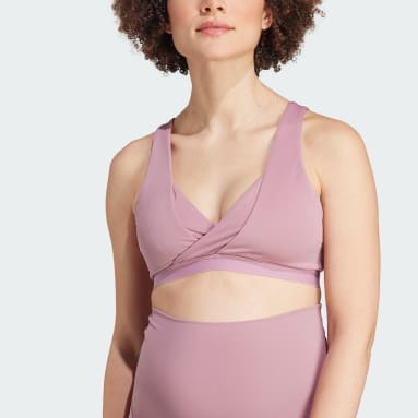 Top Amamentação Suporte Leve Yoga Essentials Studio Rosa Mulher Training