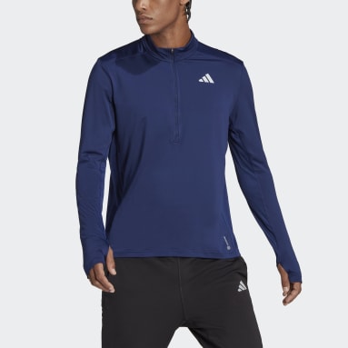 Maglia Own the Run 1/2 Zip Blu Uomo Running