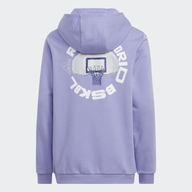 Jungen Basketball Real Madrid Graphic Hoodie Lila