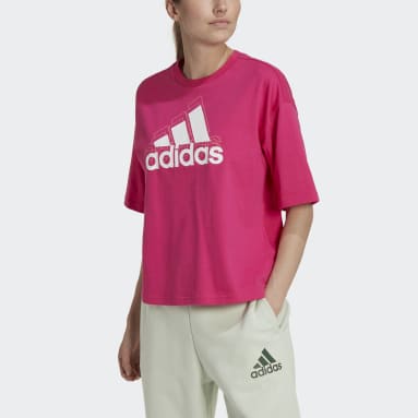 T-shirt Curta e Larga Essentials Rosa Mulher Sportswear