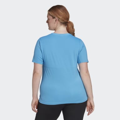 T-shirt de training à manches courtes Techfit (Grandes tailles) Bleu Femmes Fitness Et Training