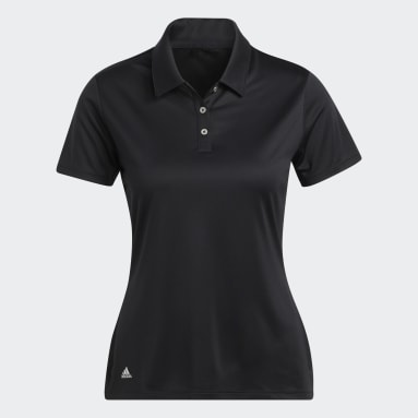 Women Golf Black Performance Polo Shirt