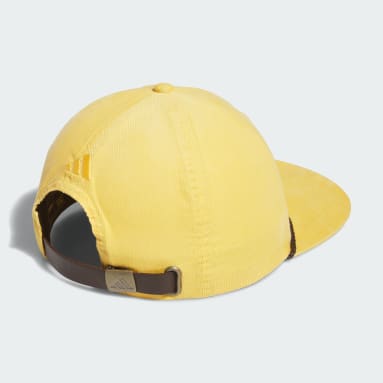 Men Golf Orange Leather Cord Corduroy Hat