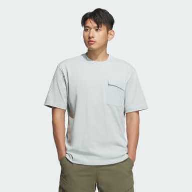シティエスケープ ルーズフィット ファブリックミックス 半袖ポケットTシャツ