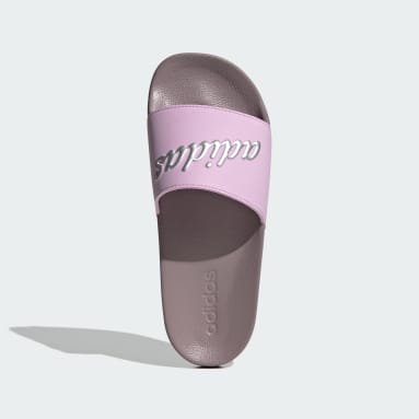 Women's Adidas Original Adilette Comfort Slides Brown/Bliss Pink RRP £42.99