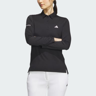 Women Golf Black 에어로레디 빅 BOS 긴팔 폴로 셔츠