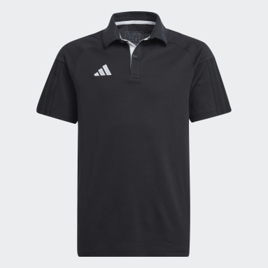 Kinder Fußball Tiro 23 Competition Cotton Poloshirt Schwarz