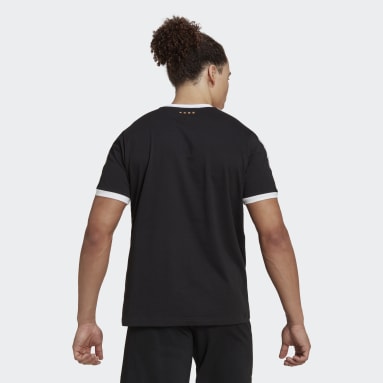 Männer Fußball DFB DNA 3-Streifen T-Shirt Schwarz