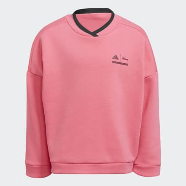 Girls Training Pink Disney Comfy Princesses Crew Sweatshirt