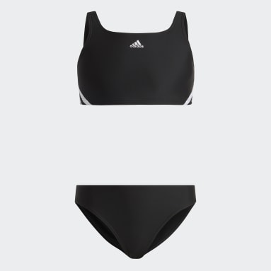 Mädchen Sportswear 3-Streifen Bikini Schwarz