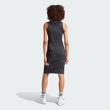 Women Originals Grey Allover Zebra Animal Print Dress