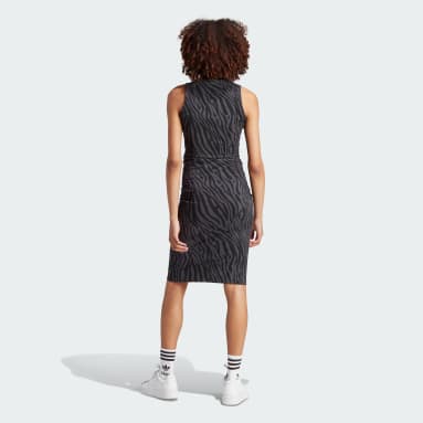 Frauen Originals Allover Zebra Animal Print Kleid Grau