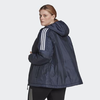 Frauen Sportswear Essentials Insulated Hooded Jacke – Große Größen Blau