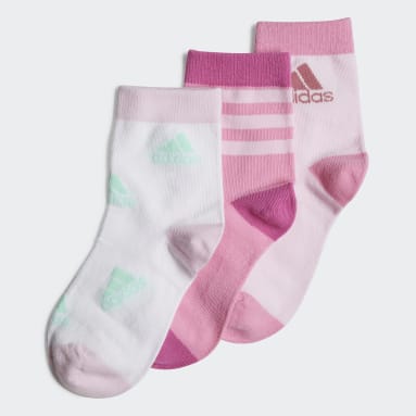 Børn Fitness Og Træning Pink Graphic sokker, 3 par