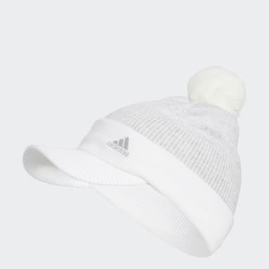 Women Golf White 콜드레디 폼폼 니트 캡